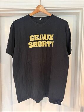 GEAUX SHORTY Graphic Tee - Black and Yellow
